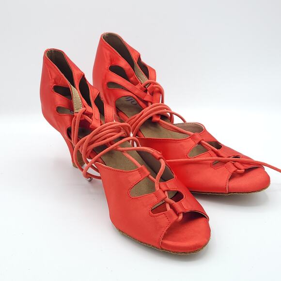 Burju dance red shoes women's size 11 - Picture 3 of 10